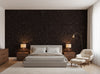 Caron Tabac Wallcovering - bedroom room setting