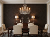 Caron Tabac Wallcovering - dining room room setting