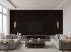 Caron Tabac Wallcovering - living room room setting