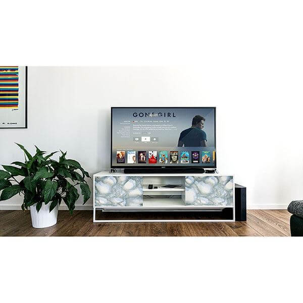 Carrara Grey Blue Self Adhesive Film | Jeffrey Stevens - Image 2