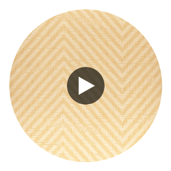Carrara Ivory Chevron Grasscloth Wallcovering | Fentucci Circular Swatch | DW