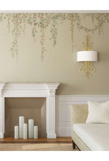 Cascade Florale Beige | Mural Source