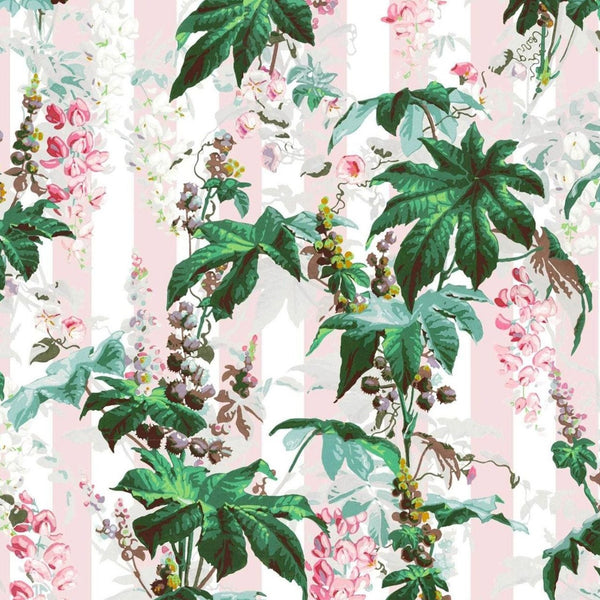 Castanea Ice Pink Stripe, Sample Wallcoverings | House of Hackney