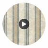 Castine Blue Tuscan Stripe Wallcovering Circular Swatch | LA Walls