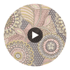 Catalunya Blush Kaleidoscope Floral Wallcovering Circular Swatch | LA Walls