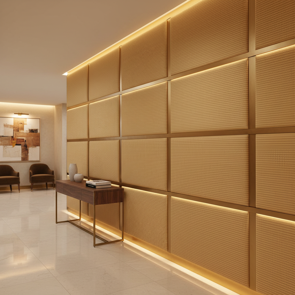 Trade Wind - Cashew Upholstered Wall Panel | Architectural Fabrics