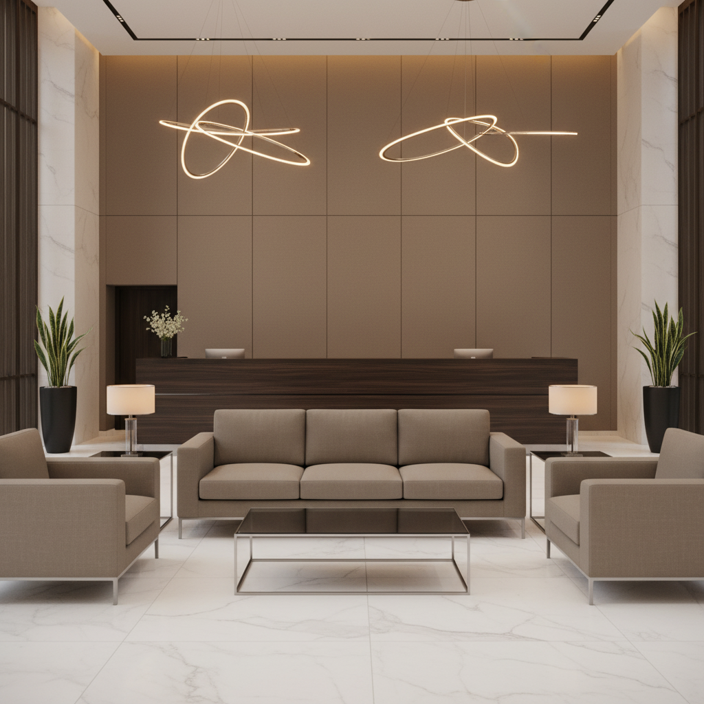 Smooth Solid Texture Mushroom Taupe Upholstered Sofa | Architectural Fabrics