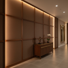 Triangle Reef - Mocha Upholstered Wall Panel | Architectural Fabrics