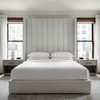 Fine Woven Texture Soft Silver Upholstered Headboard | Architectural Fabrics