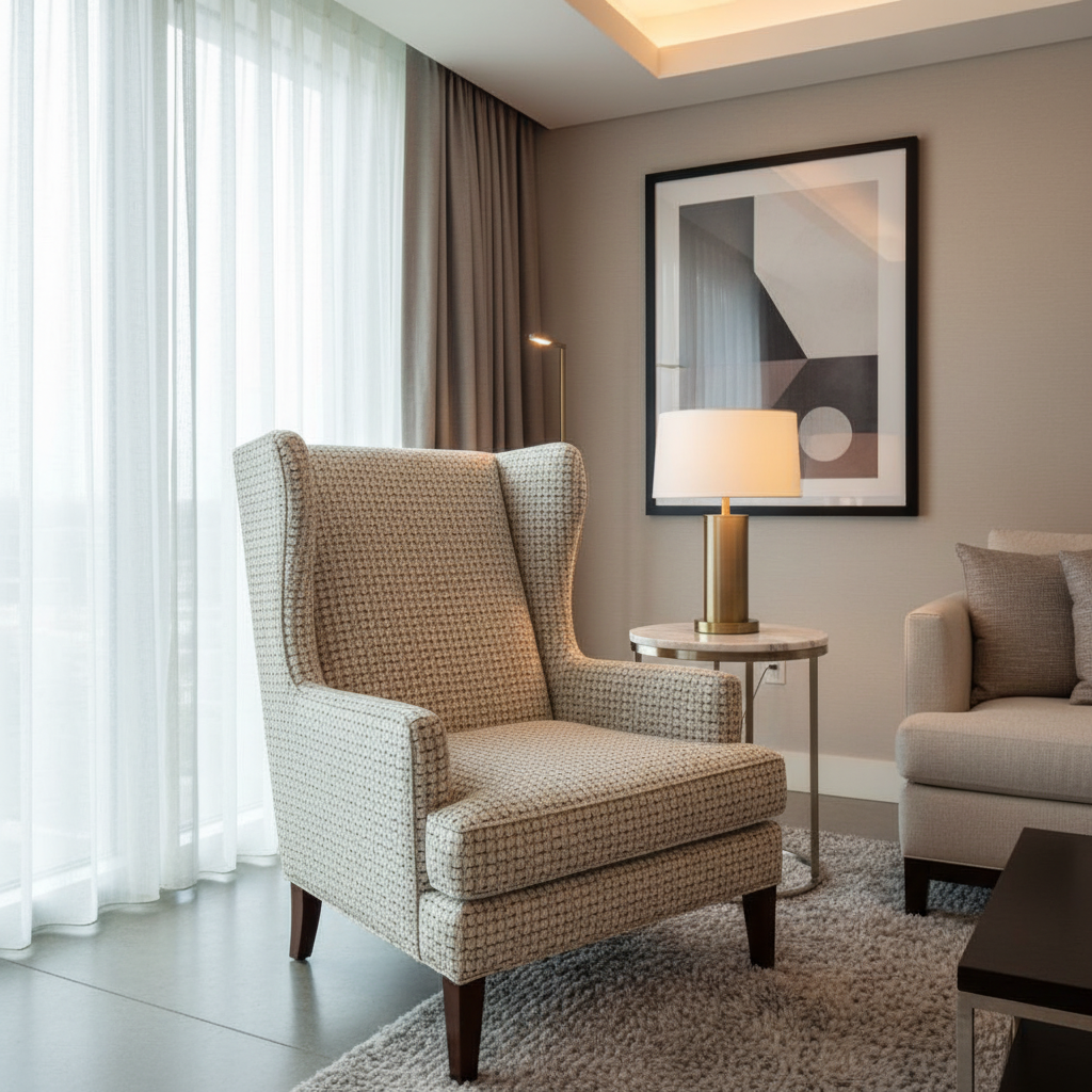 Turks Landing - Dove Upholstered Chair | Architectural Fabrics