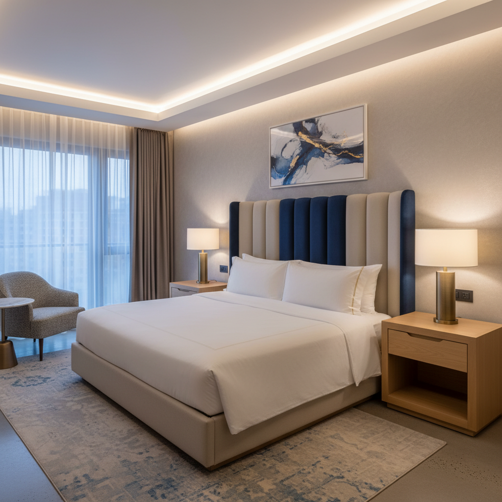 Dale City Gilded Upholstered Headboard | Architectural Fabrics