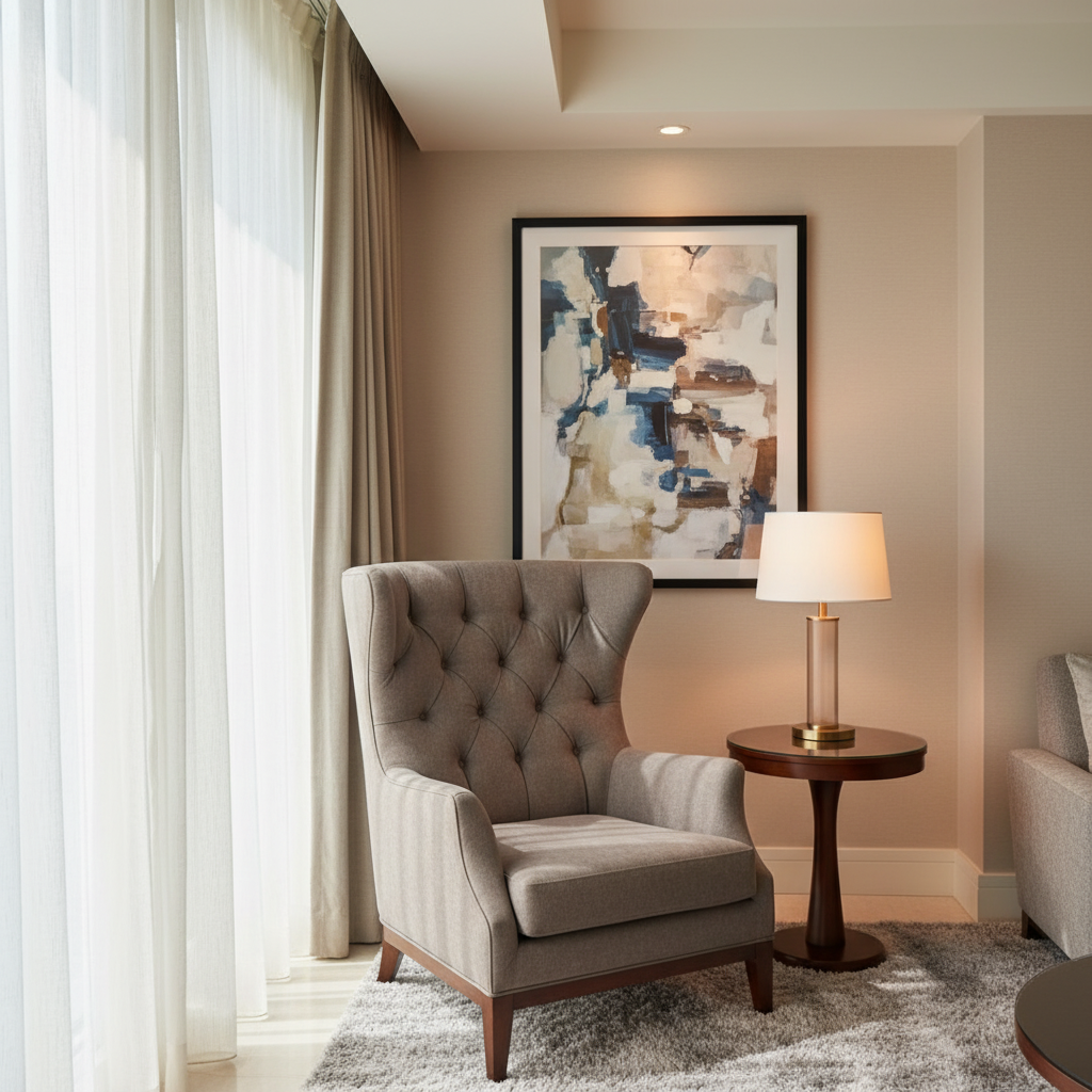 Savannah Bay - Espresso Upholstered Chair | Architectural Fabrics