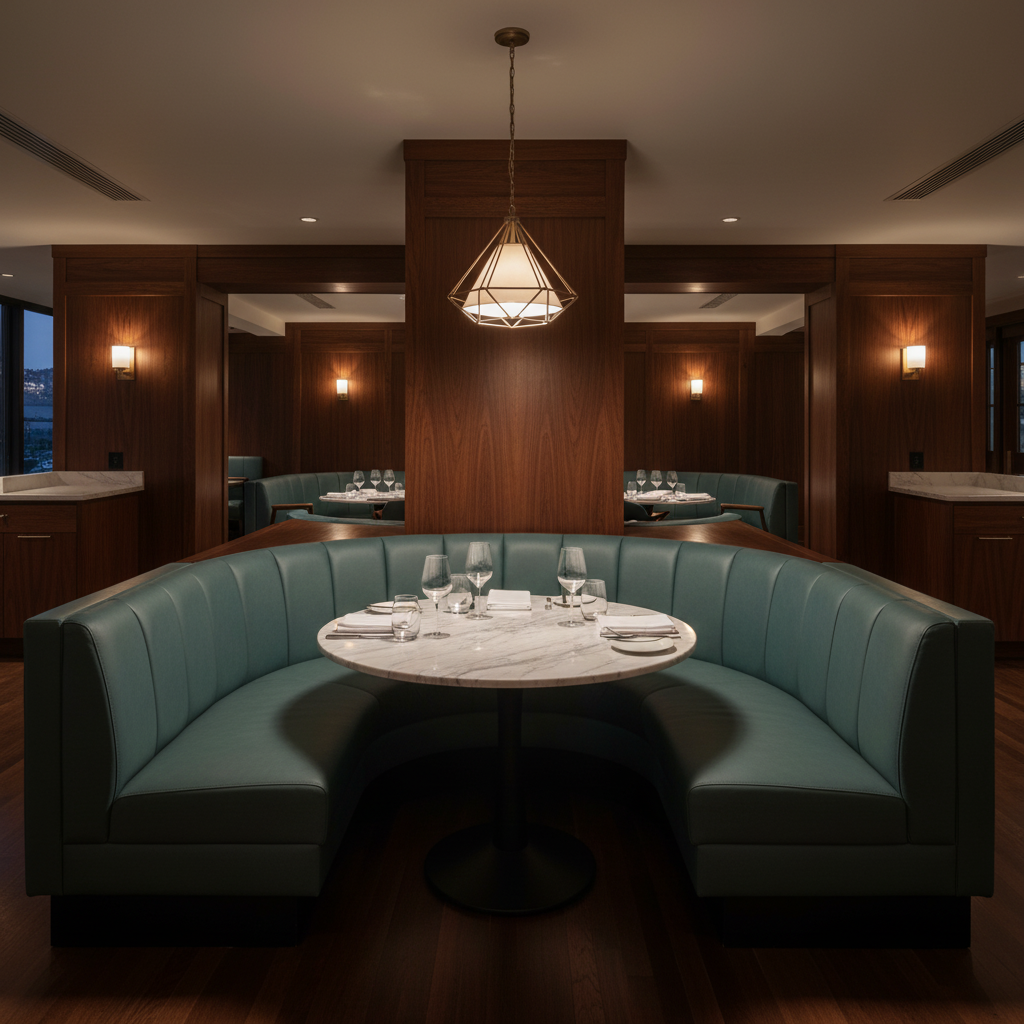 Savannah Bay - Holly Upholstered Banquette | Architectural Fabrics