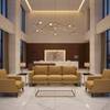 Smooth Pebble Grain Golden Butter Upholstered Sofa | Architectural Fabrics