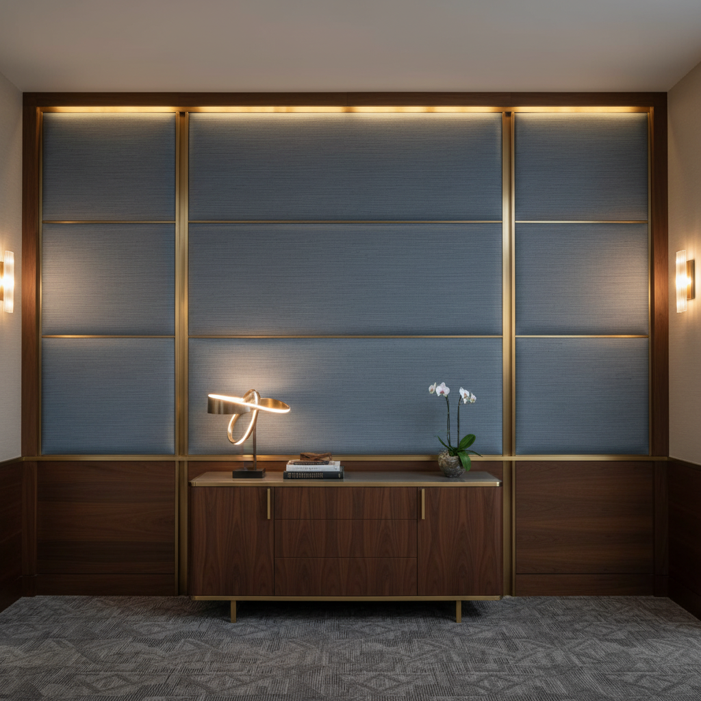 Storm Bay - Stream Upholstered Wall Panel | Architectural Fabrics