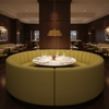 Tropical Trellis - Aloe Upholstered Banquette | Architectural Fabrics
