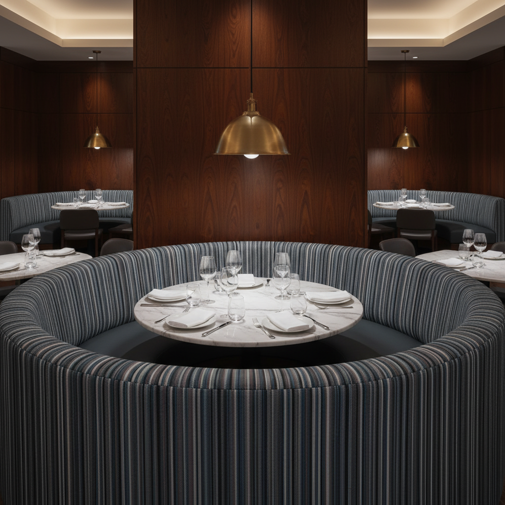 Vista Point - Twilight Upholstered Banquette | Architectural Fabrics