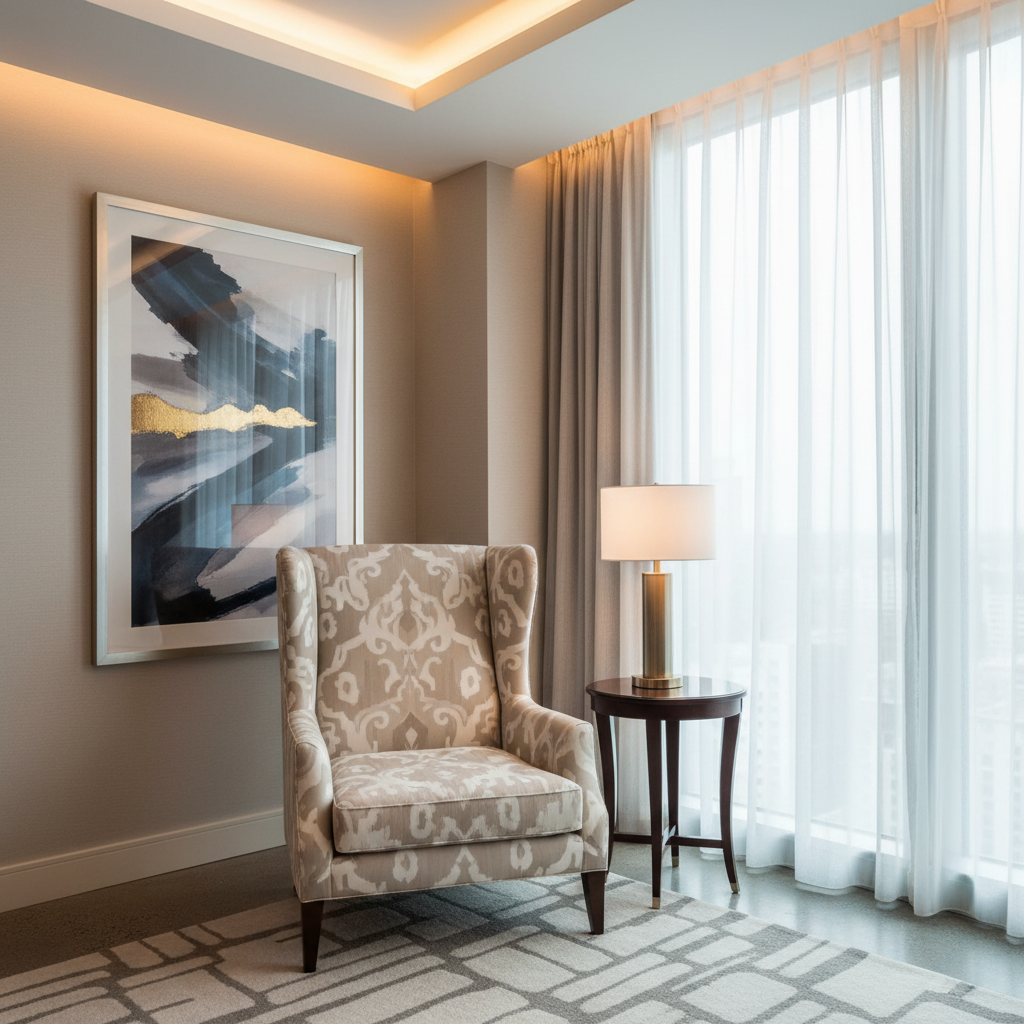 Marshall Fawn Upholstered Chair | Architectural Fabrics