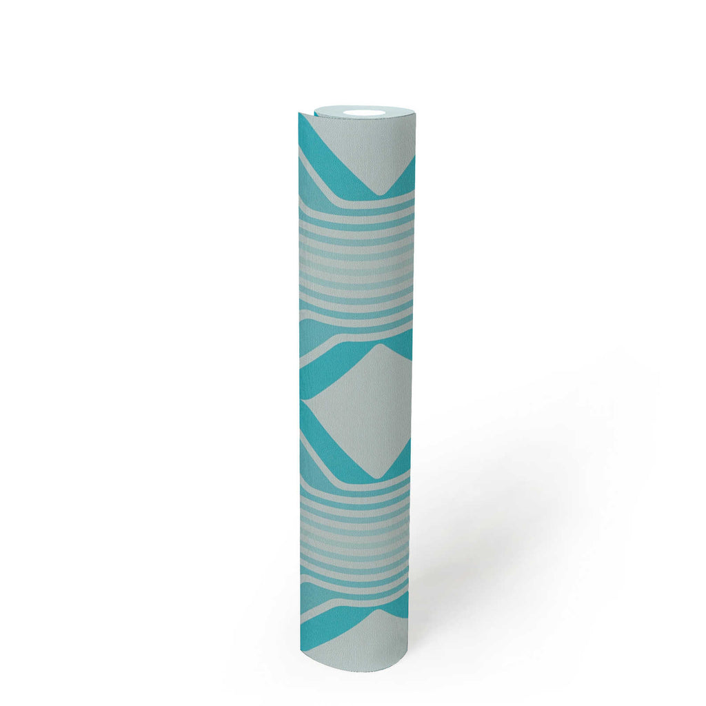 Retro Chic Blue Wallcovering | AS Creation