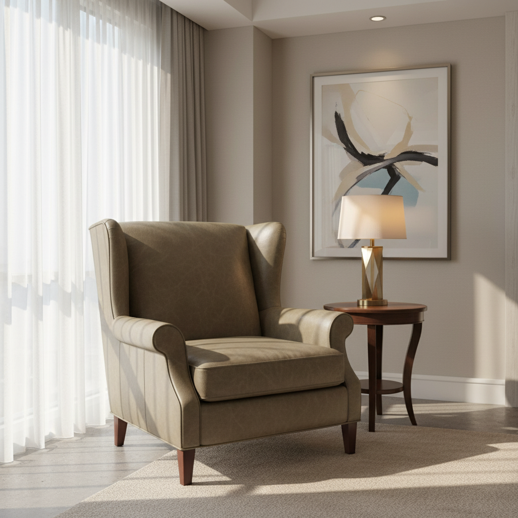 Arcadia - Greystone Performance Vinyl Upholstered Chair | Architectural Fabrics