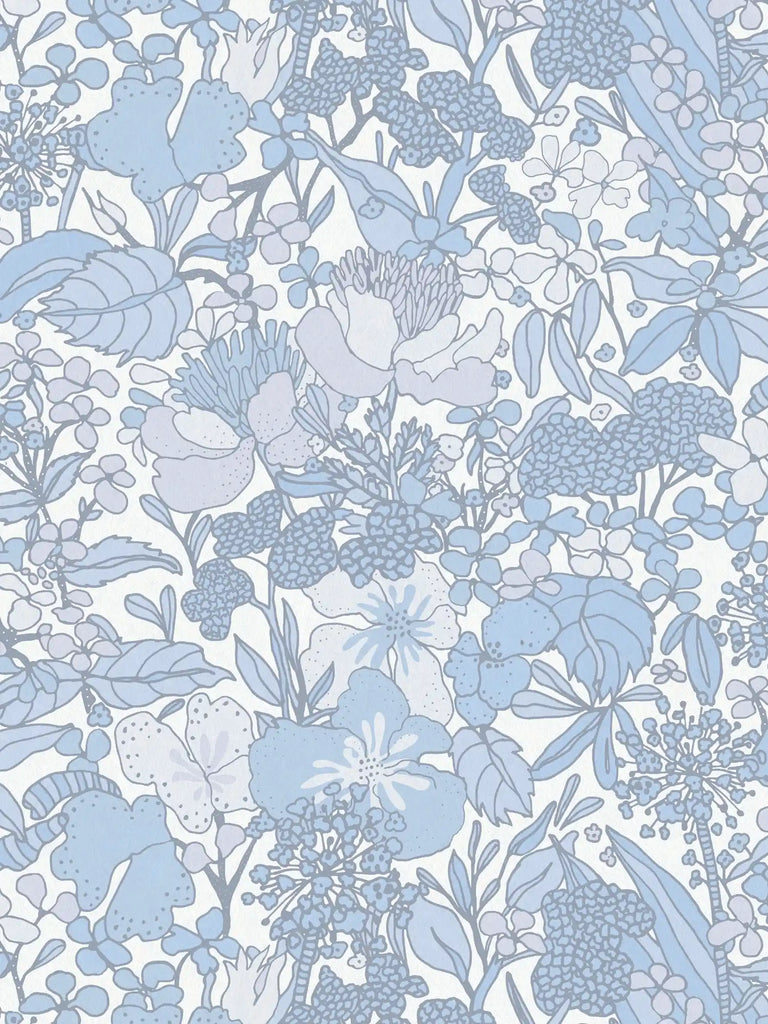 Floral Impression Light Blue Wallcovering | AS Creation