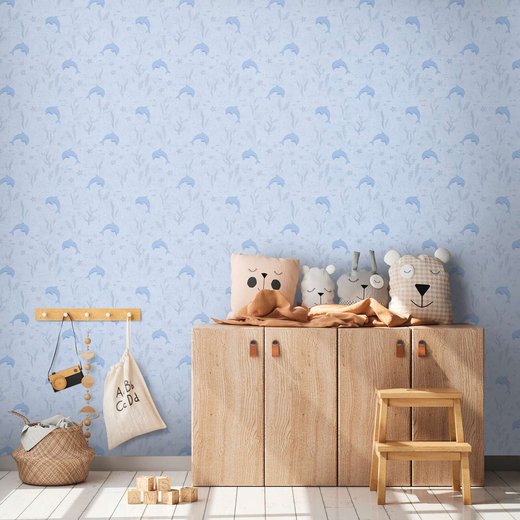 Lilly Luis Light Blue Wallcovering | AS Creation