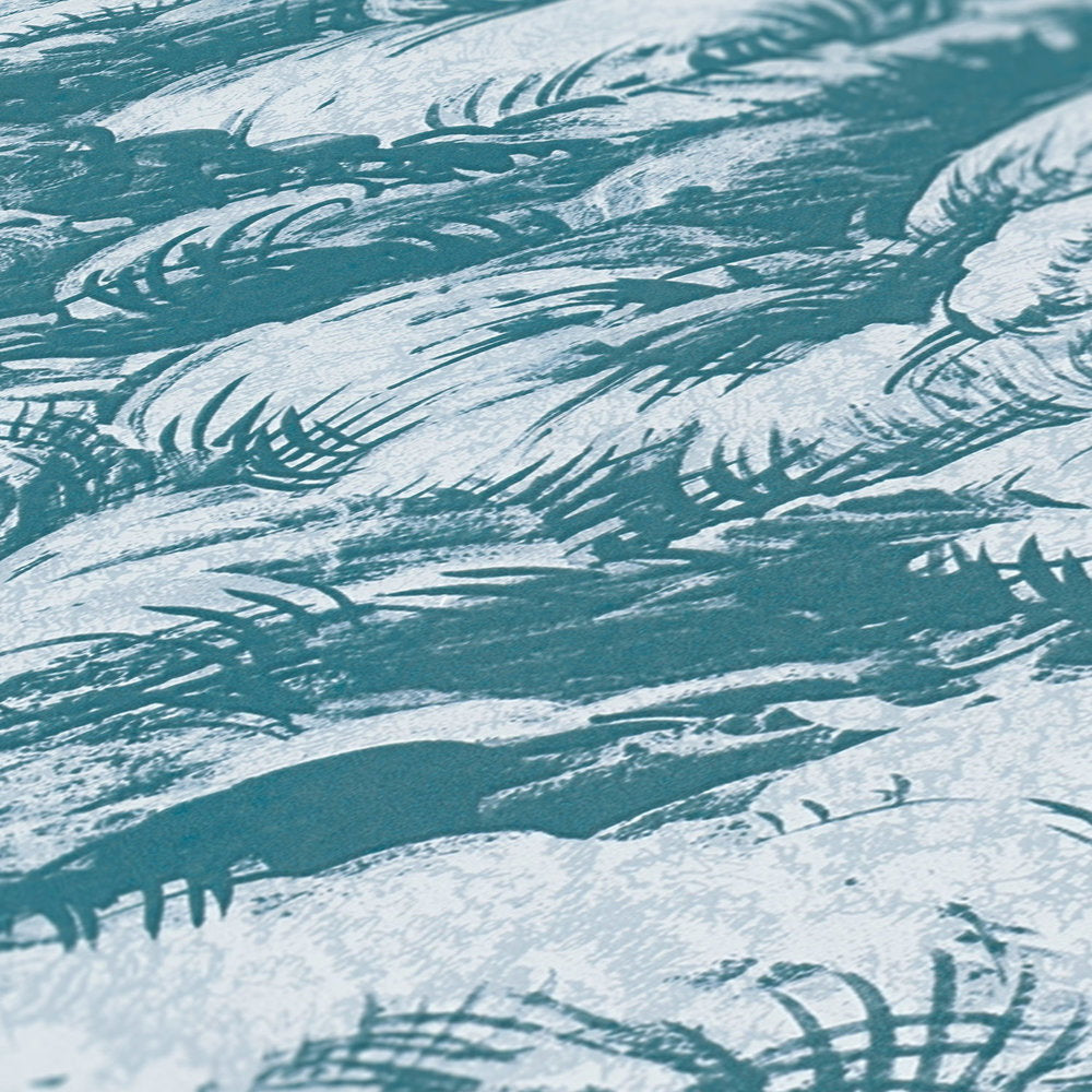 Jungle Chic Teal Wallcovering | AS Creation