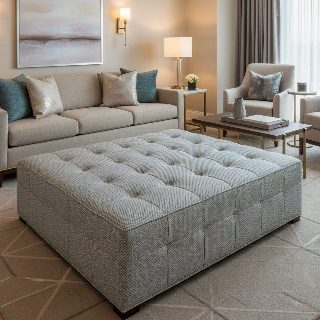 Soufriere - Metal Upholstered Ottoman | Architectural Fabrics