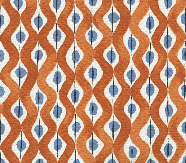 Nina Campbell Fabric - Burnt Orange Wallcovering | Nina Campbell