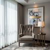 Linen Island - Shadow Upholstered Chair | Architectural Fabrics