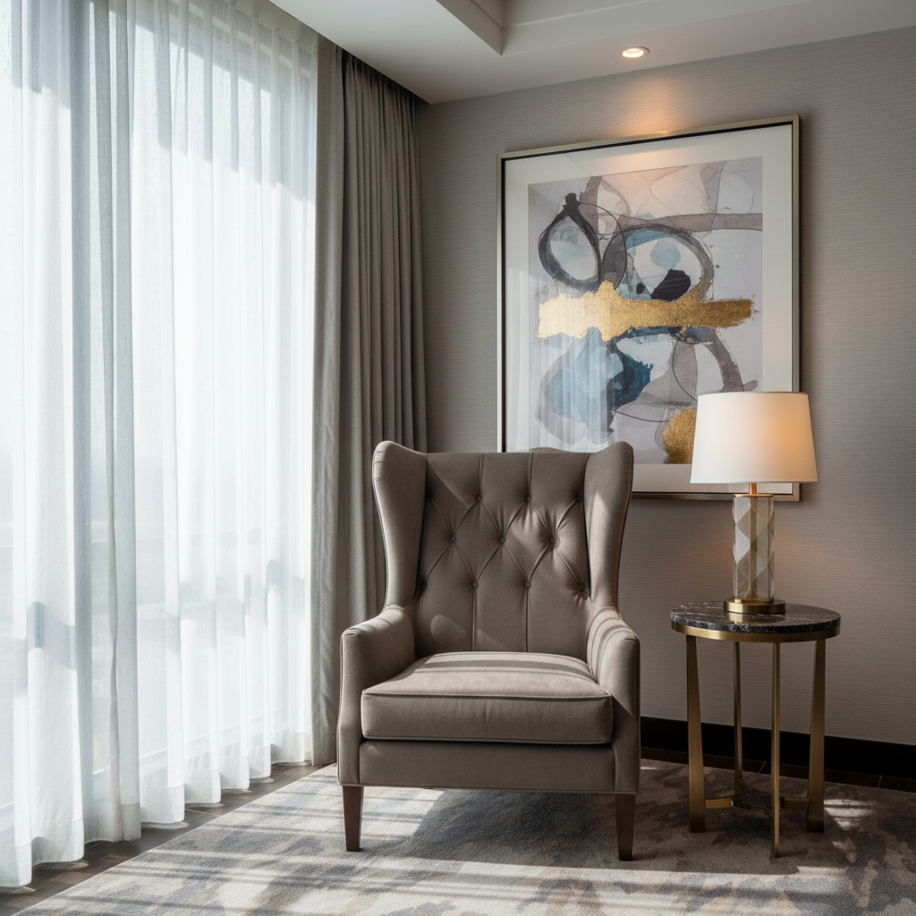 Linen Island - Shadow Upholstered Chair | Architectural Fabrics