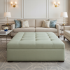 Tradewind Trace - Celadon Upholstered Ottoman | Architectural Fabrics