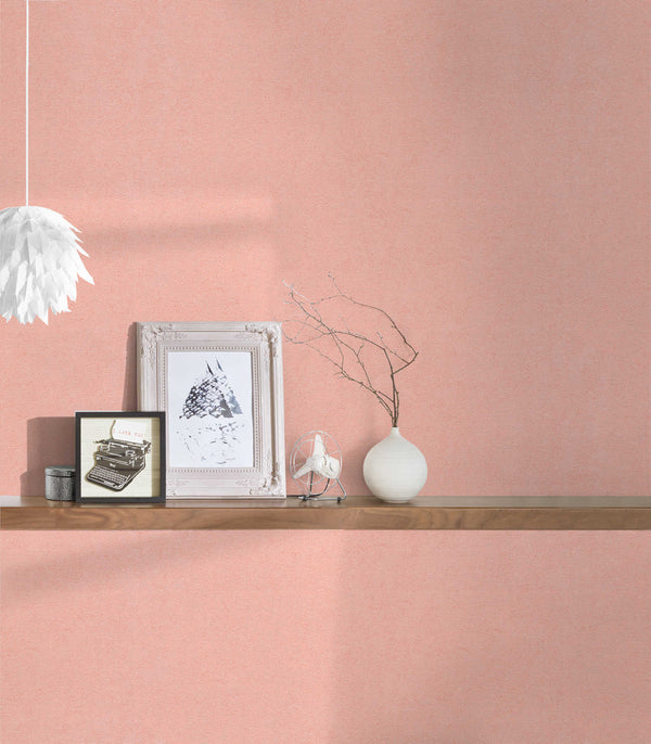Plain Shimmer Pink Wallcovering | Versace