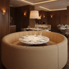 Pinnacle Rock - Cream Upholstered Banquette | Architectural Fabrics