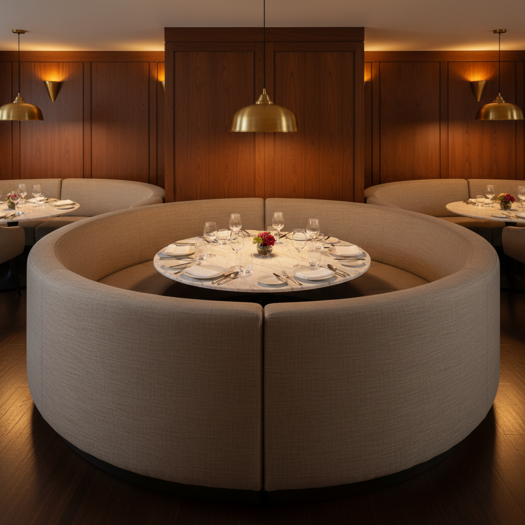 Savannah Bay - Espresso Upholstered Banquette | Architectural Fabrics
