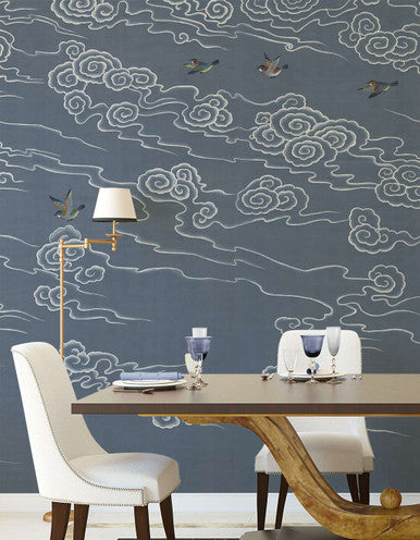 Celeste Blue Dusty Blue | Mural Source