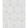 Ceramica Grey Hexagon Tile Wallcovering | Jeffrey Stevens - Image 2