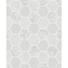 Ceramica Grey Hexagon Tile Wallcovering | Jeffrey Stevens - Image 1