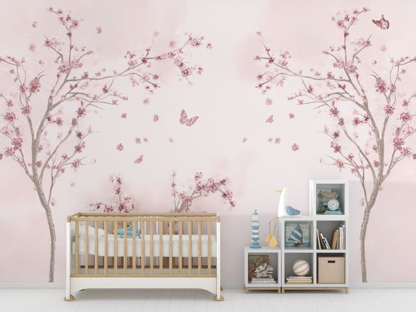 Cerezo trees Blossom Dreamscape Mural (Adrian) Contemporary | Architectural Wallcoverings