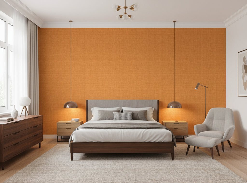 Cezanne Linen & Viscose Textile | Phillipe Romano - bedroom room setting