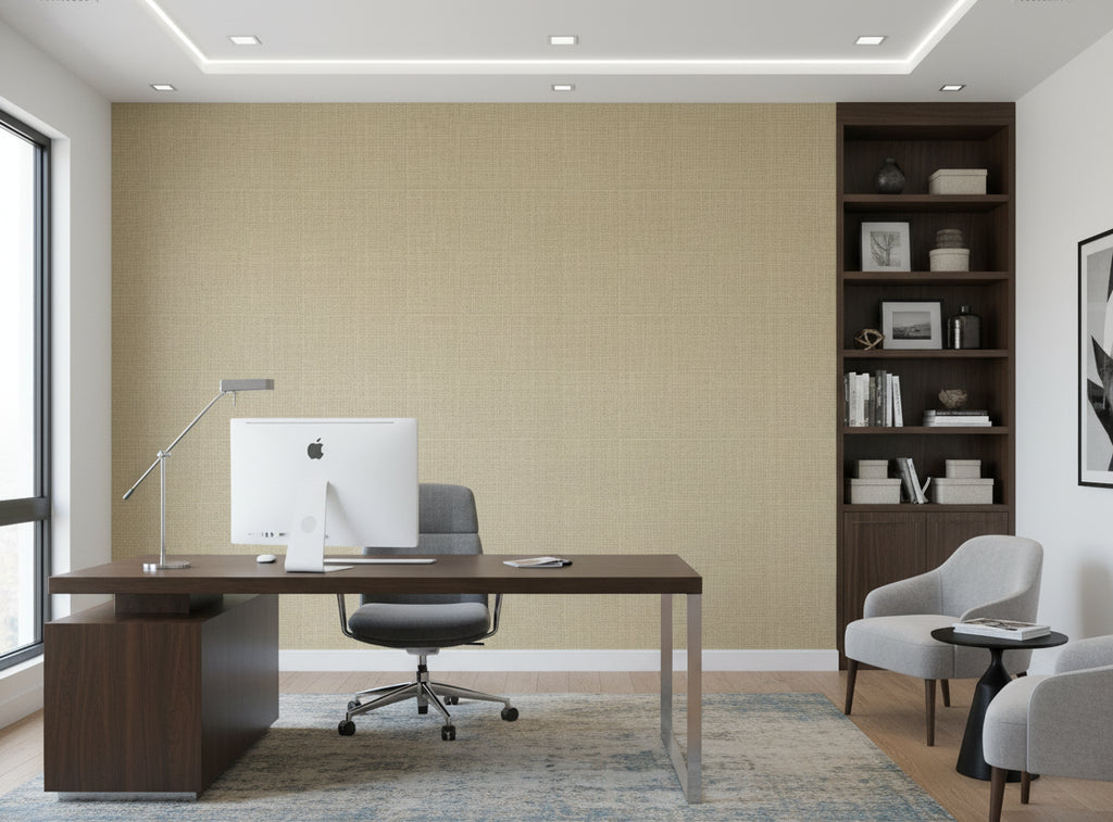 Cezanne Linen & Viscose Textile | Phillipe Romano - office room setting