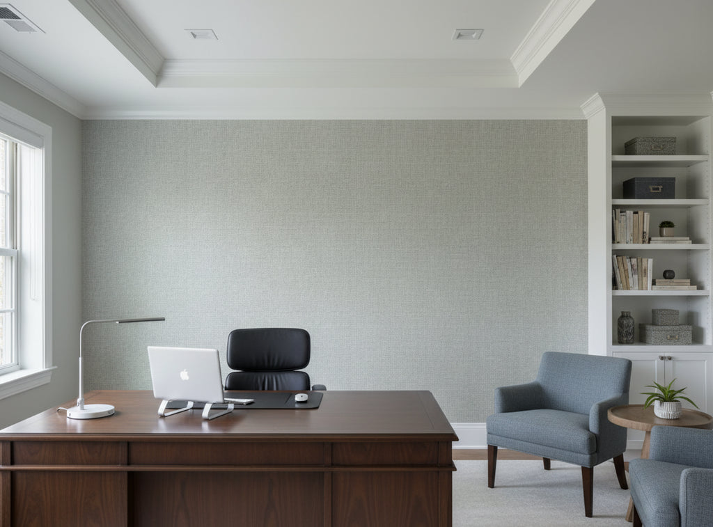 Cezanne Linen & Viscose Textile | Phillipe Romano - office room setting
