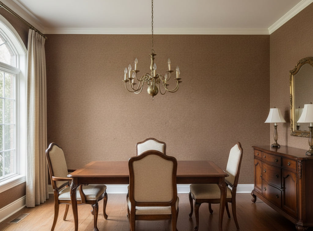 Cezanne Linen & Viscose Textile | Phillipe Romano - dining room room setting