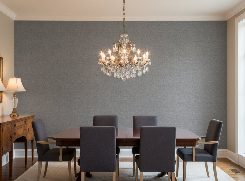 Cezanne Linen & Viscose Textile | Phillipe Romano - dining room room setting