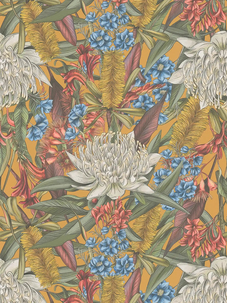 Drawn Into Nature Yellow Wallcovering | AS Creation