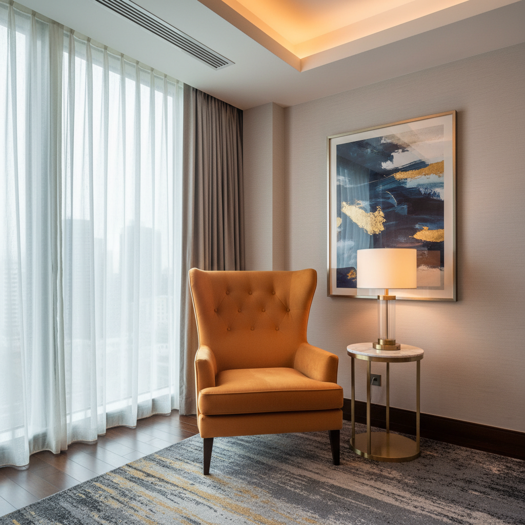 Ultrasuede  Marigold Orange Upholstered Chair | Ultrasuede Upholstery