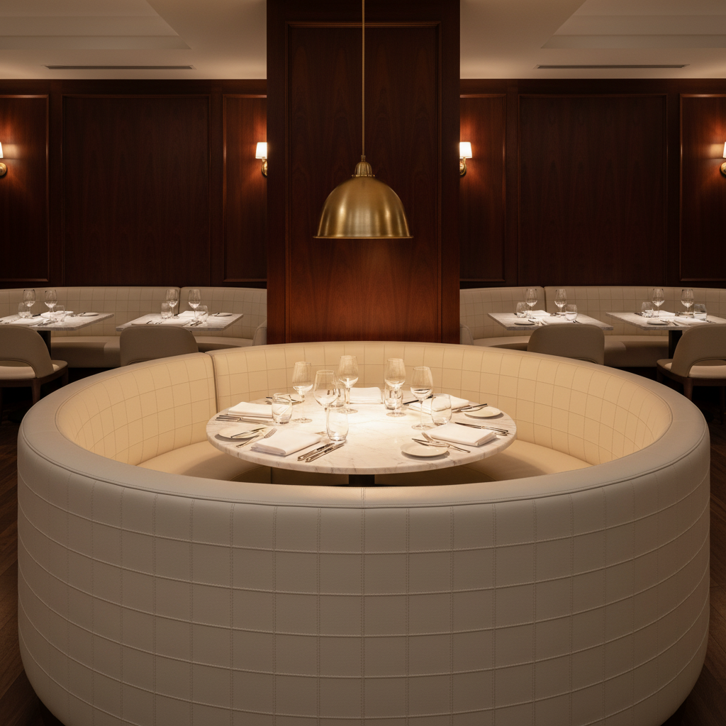 Puerto Plata - Snow Upholstered Banquette | Architectural Fabrics