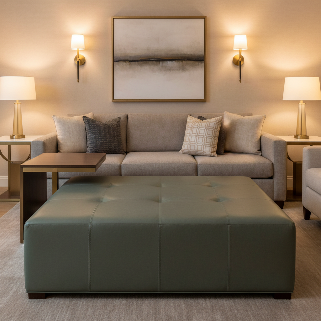 Quintana Bay - Grove Upholstered Ottoman | Architectural Fabrics