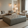 Peter Island - Graphite Upholstered Ottoman | Architectural Fabrics