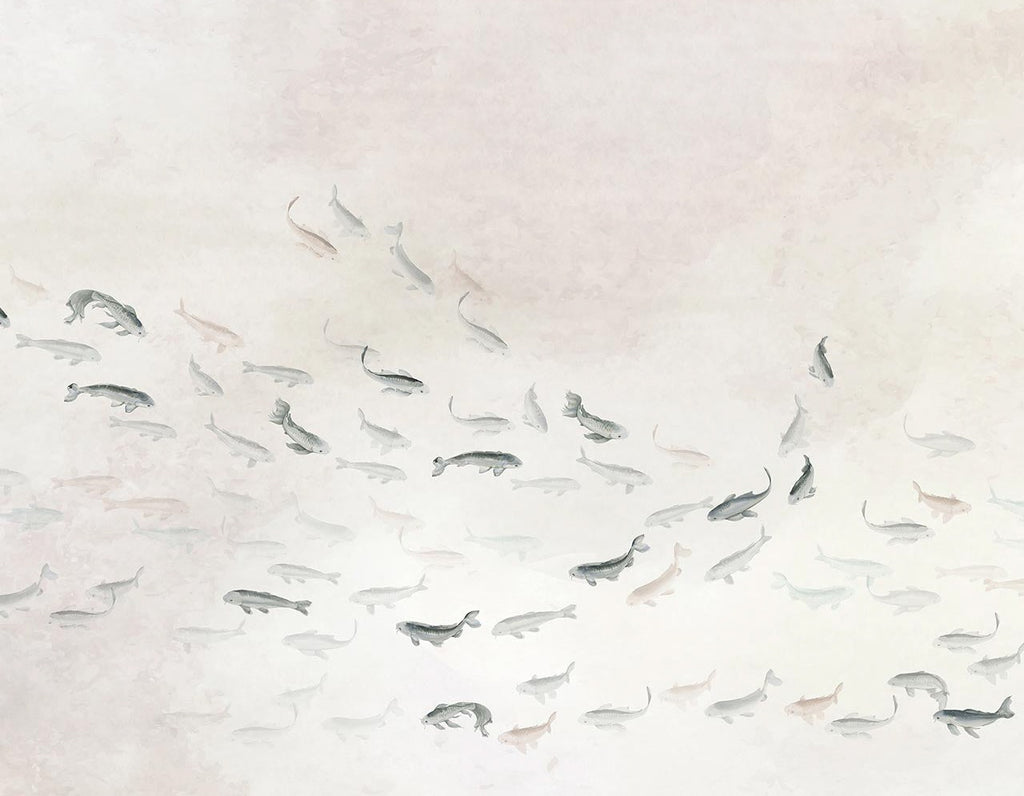 Haiku Swimming Fish Mural